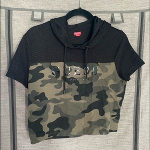 Guess Hooded Crop Top